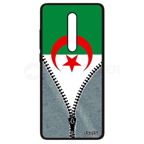 фото Необычный чехол для // xiaomi mi 9t // "флаг алжира на молнии" государственный дизайн, utaupia, серый