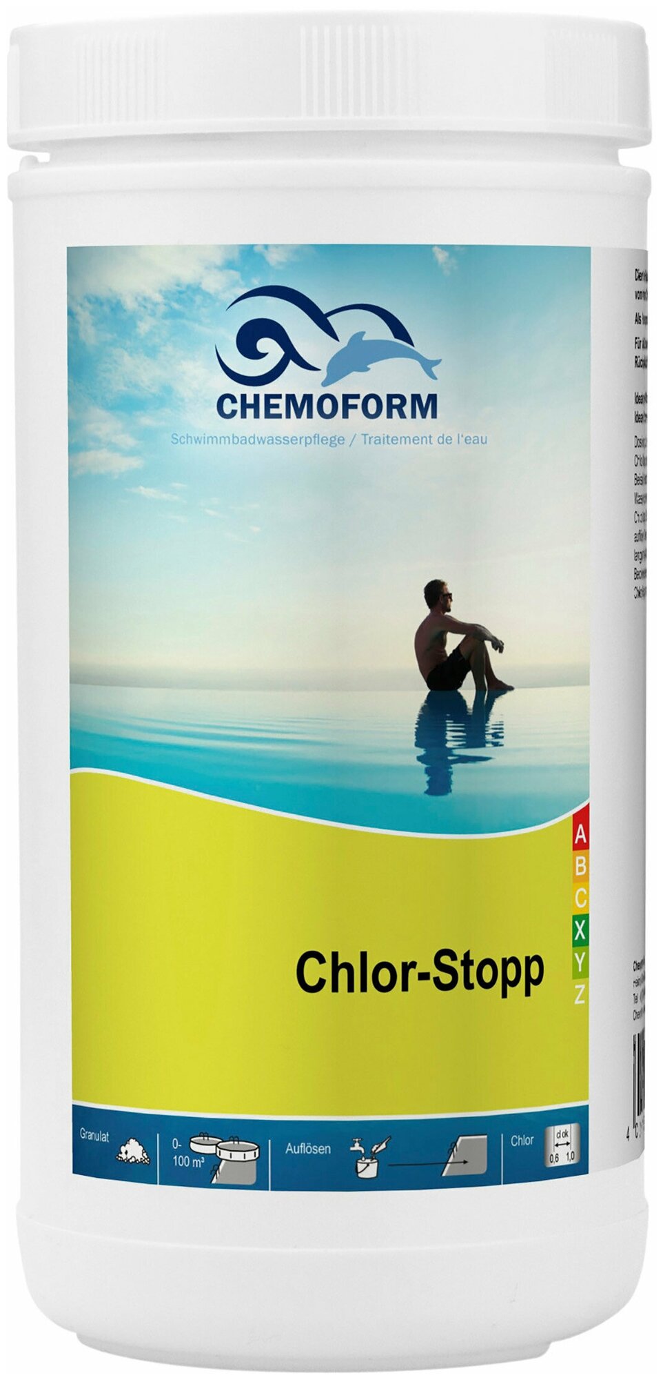 Хлор Стоп CHEMOFORM 1 кг Средство для понижения уровня хлора