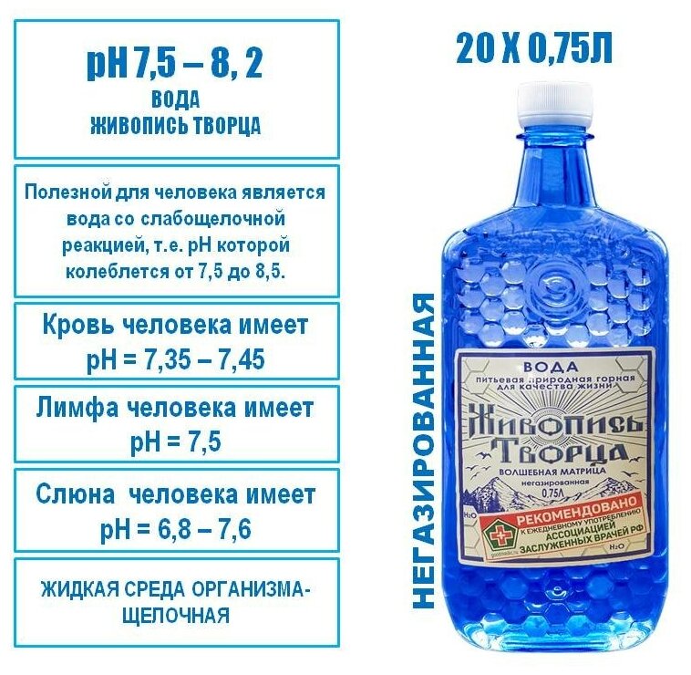 Вода питьевая "Живопись Творца", 0.75 л, ПЭТ, 20 штук в упаковке - фотография № 6