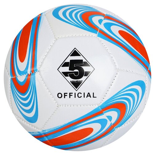фото Мяч футбольный, размер 5, 32 панели, pvc, 2 подслоя, машинная сшивка, 260 г, микс mikimarket