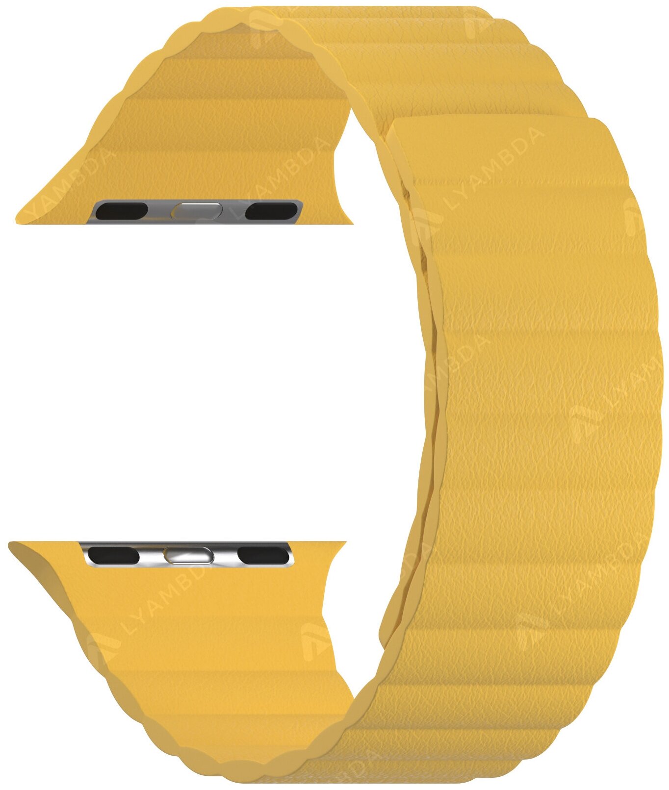 Кожаный ремешок для Apple Watch 38/40/41 mm LYAMBDA POLLUX DSP-24-40-YL Yellow