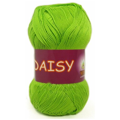 Пряжа Vita cotton Daisy салатовый (4425), 100%мерсеризованный хлопок, 295м, 50г, 1шт