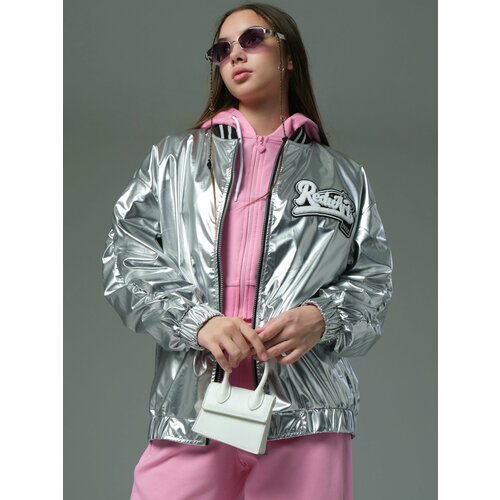 Куртка Nota Bene, размер 152-158, серебряный платье nota bene размер 152 158 фиолетовый