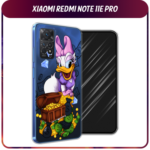 Силиконовый чехол на Xiaomi Redmi Note 11 Pro/11 Pro 5G/11E Pro / Сяоми Редми Нот 11E Про Rich Daisy Duck, прозрачный силиконовый чехол на xiaomi redmi note 11 pro 11 pro 5g 11e pro сяоми редми нот 11e про синие бабочки прозрачный