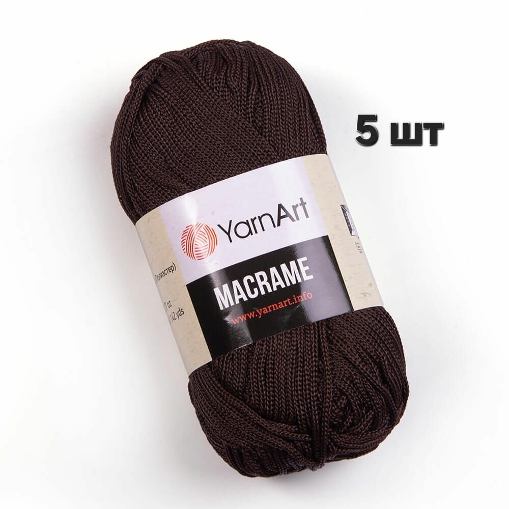Пряжа YarnArt MACRAME Цвет.148 Черный - фото №2