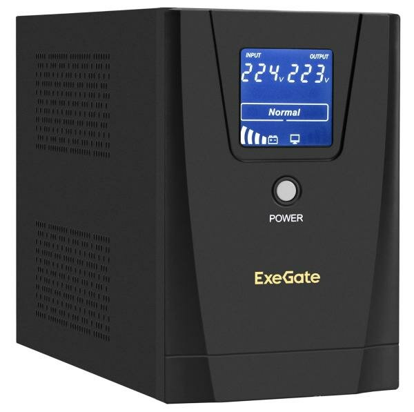 ИБП ExeGate SpecialPro Smart LLB-1600. LCD. AVR.2SH.3C13. USB <1600VA/950W, LCD, AVR, 2*Schuko+3*C13, USB, металлический корпус, Black>