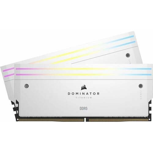 Оперативная память Corsair DOMINATOR TITANIUM RGB 32 ГБ (2x16 ГБ) DDR5 6000 МГц, белый 2x16 ГБ (CMP32GX5M2B6000C30W)