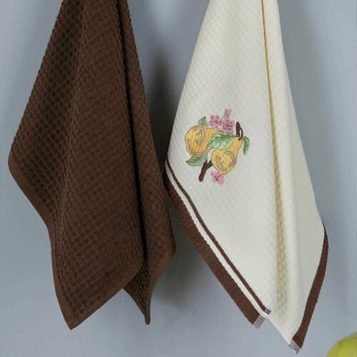 Набор салфеток махровая+вафельная MAXSTYLE 40/60 см. груша 2 шт.