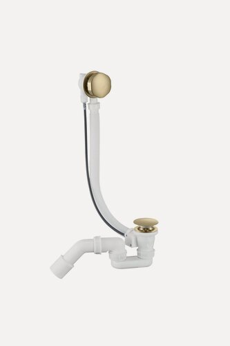 Изображение товара Полуавтоматический слив-перелив для ванны Grocenberg, латунь, матовое золото