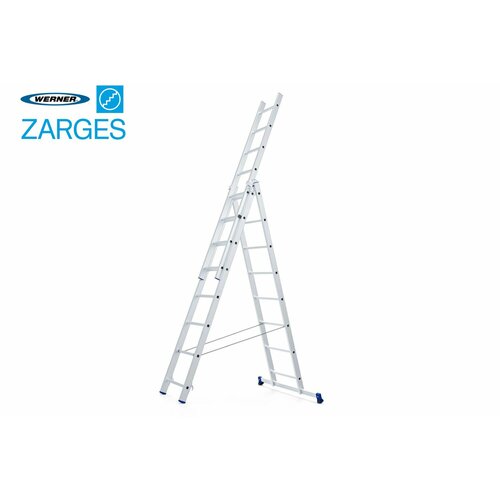 Универсальная трехсекционная лестница Zarges Werner 3х8 ступеней 48921 44160₽
