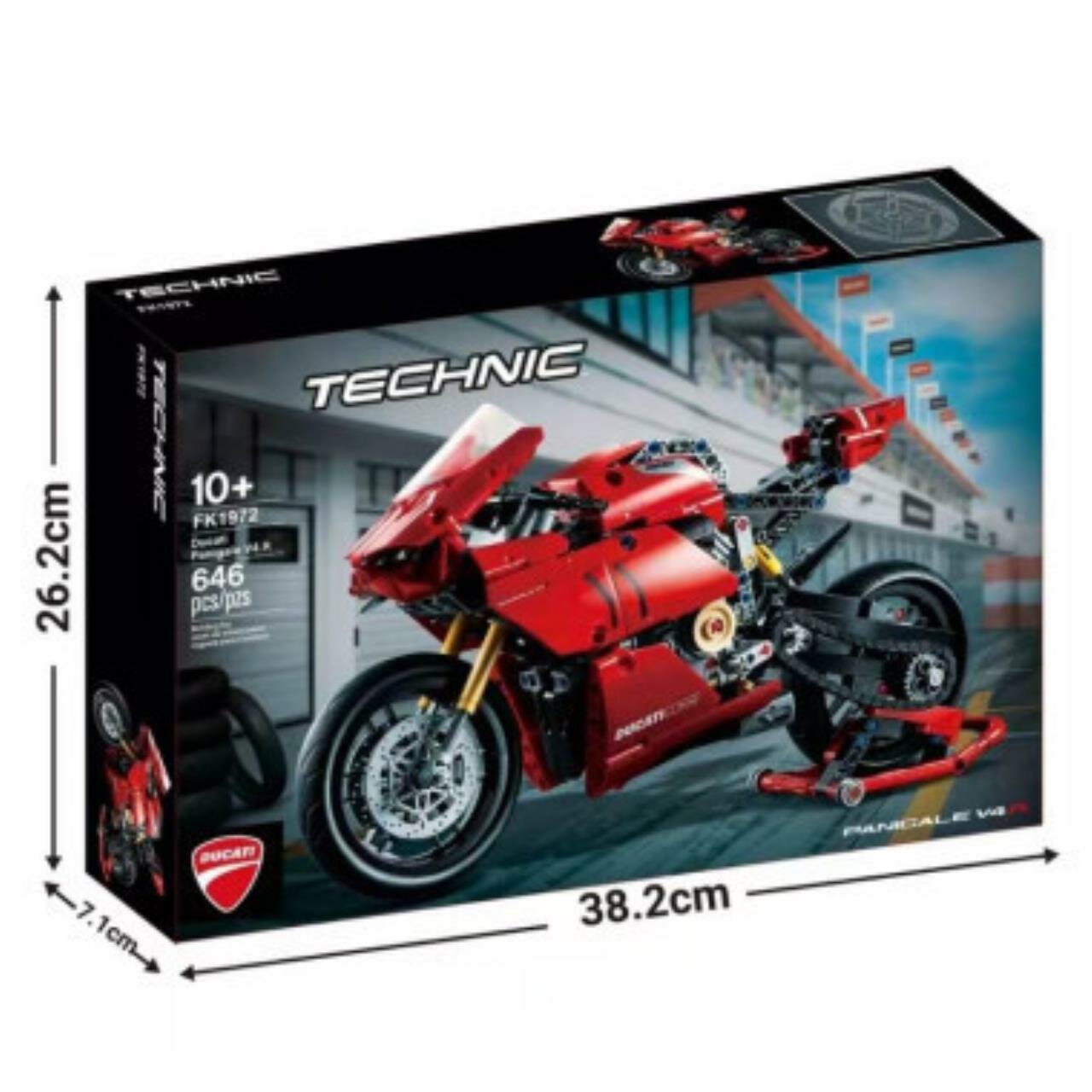 Конструктор Lepin FK1972 Technic 42107 Ducati Panigale V4 R 646дет.