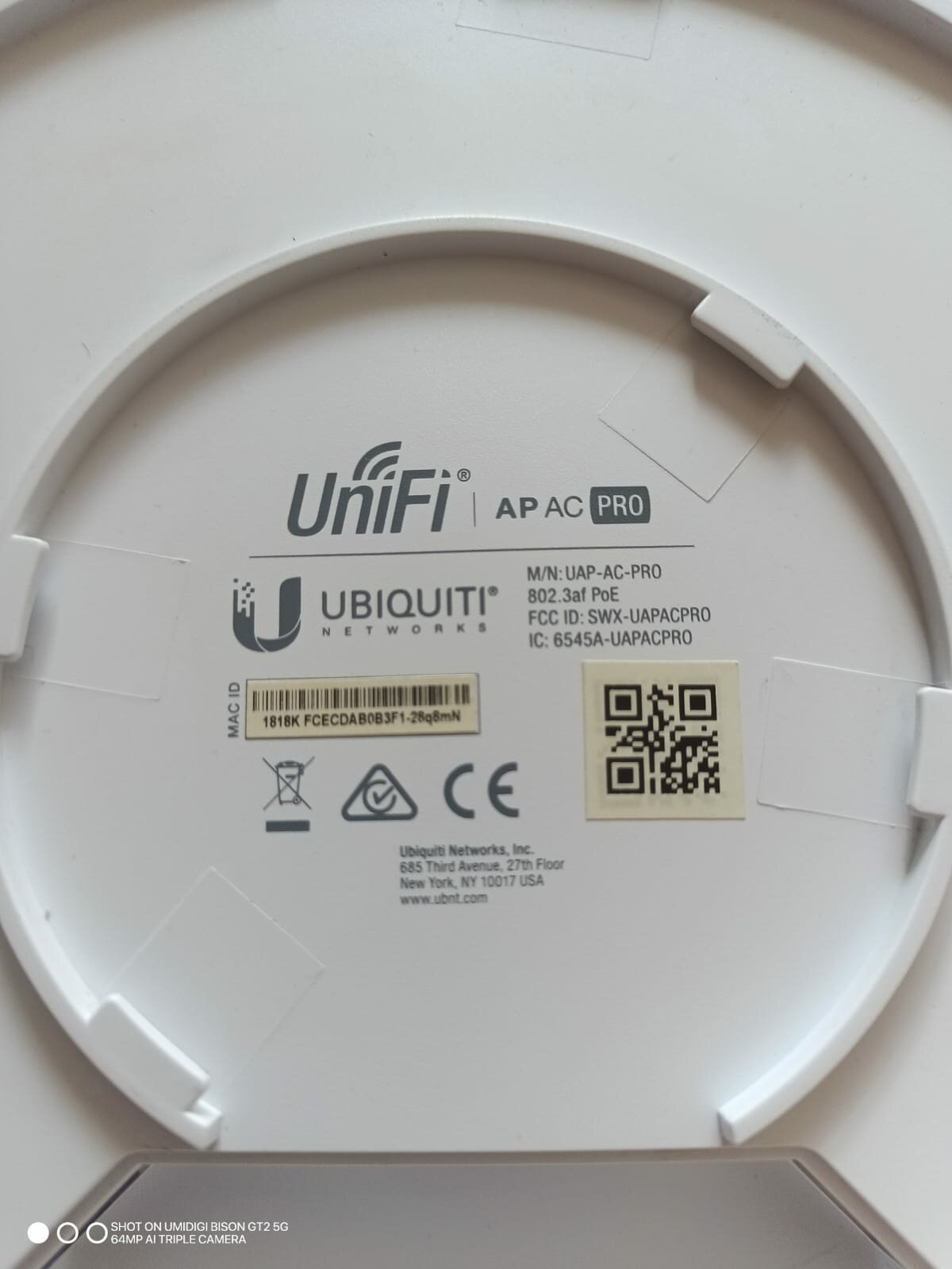 Wi-Fi точка доступа Ubiquiti UniFi 6 AP Pro, новая
