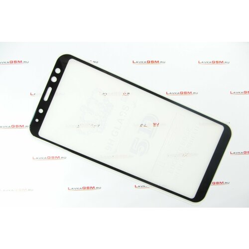 Защитное стекло с рамкой для Samsung Galaxy A6 2018 Черное 267₽