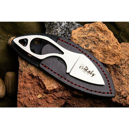 нож hammy sleipner sw stonewash g10 кожаный чехол kizlyar supreme Шейный нож Hammy Baby 420HC SW, Kizlyar Supreme