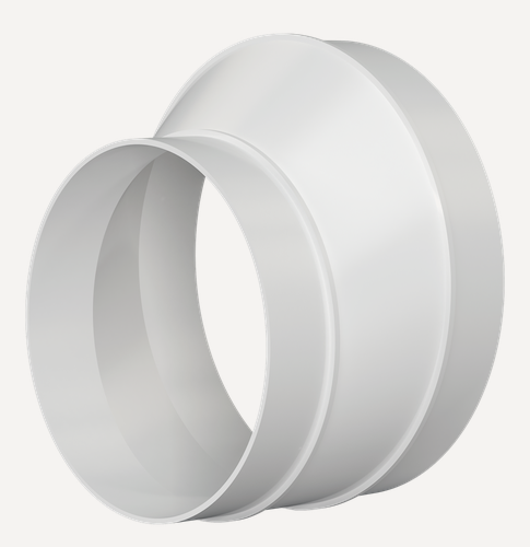 Изображение товара Переход ERA 1011РЭП, ПВХ, круглое сечение, прямошовный, 110х100мм, белый