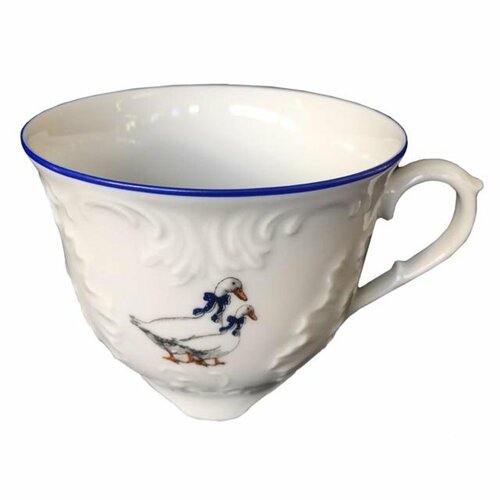 Чашка чайная cmielow рококо гуси 250мл фарфор 1277₽