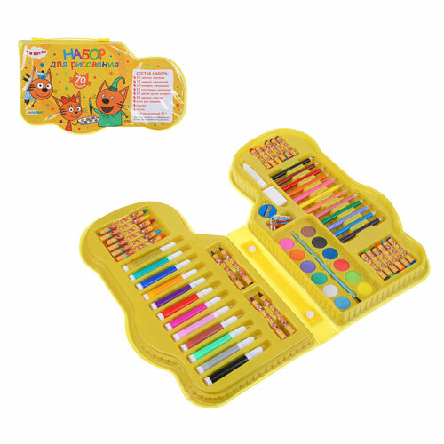 Хоббихит Набор для рисования ТРИ кота 70пр картон дер пластик бумага 373х215х37см 1067₽