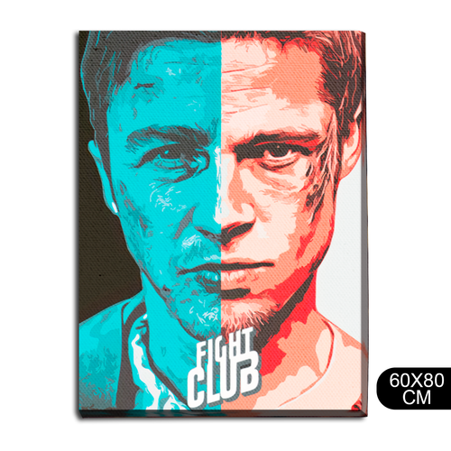 Картина интерьерная на холсте Фильм Бойцовский клуб Тайлер Дерден (Fight Club) - 149 В 80x60