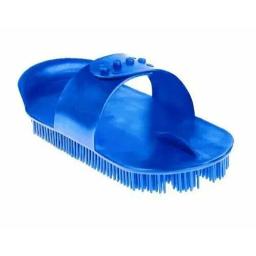 Скребница пластиковая малая (15 х 7 см) HV (синий)