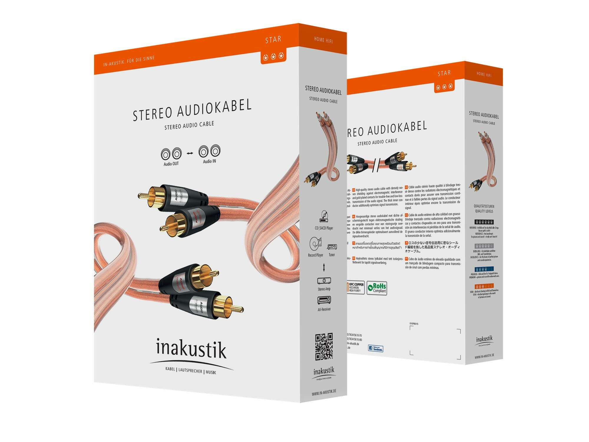 Inakustik Star Audio Cable RCA 0.75 m кабель межблочный