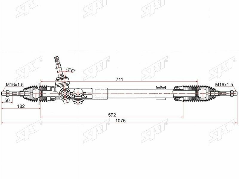 IPSASP_ST-56500-2S001 Рейка рулевая HYUNDAI IX35, TUCSON 10-13 LHD