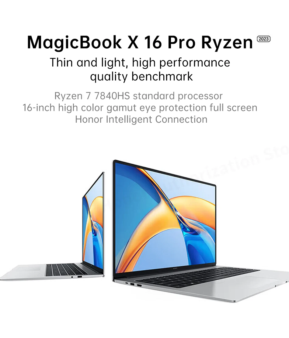 16" Ноутбук Honor MagicBook X 16 Pro 1920x1080, AMD Ryzen 7 7840HS, 16Gb DDR5, SSD 512Gb, AMD Radeon 780M, Windows 11, серебристый, русская раскладка