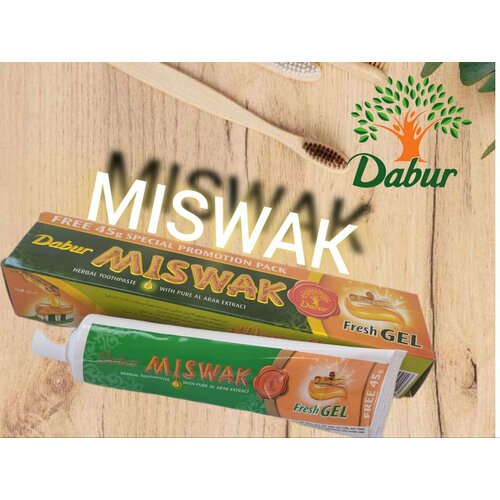 Зубная паста Miswak Dabur Зубная паста с экстрактом Мисвака 90+45 гр. индийская зубная паста as shifa черный тмин и мисвак 170 гр