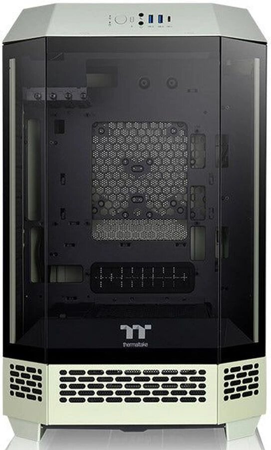 Корпус Thermaltake The Tower 300 Matcha Green зеленый без БП miniITX 7x120mm 5x140mm 2xUSB3.0 audio bott PSU