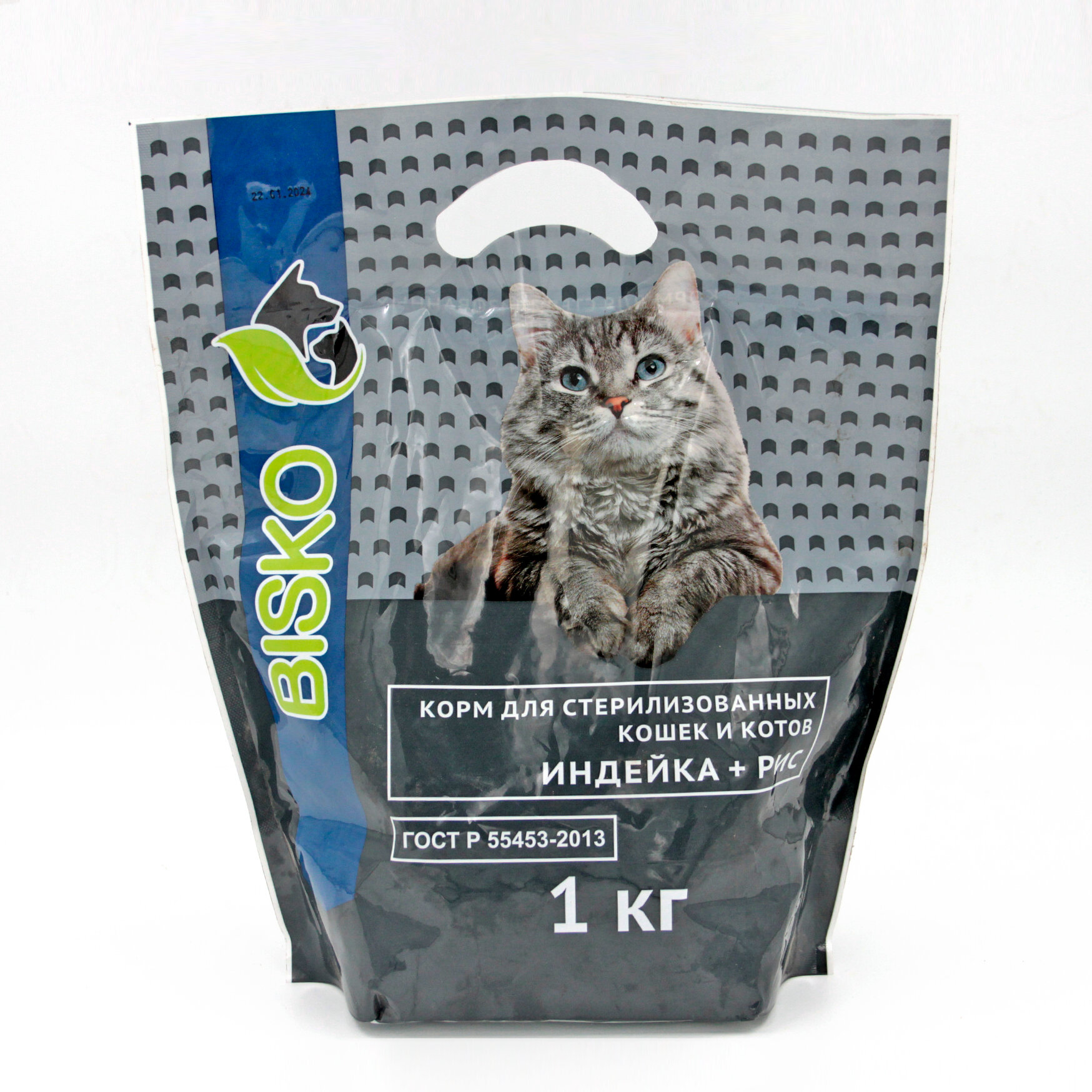 Сухой корм биско BISKO с индейкой для стерилизованных кошек 1 кг