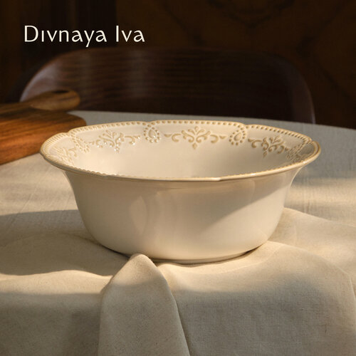 Салатник, тарелка глубокая, фарфор, тарелка для супа, Divnaya Iva