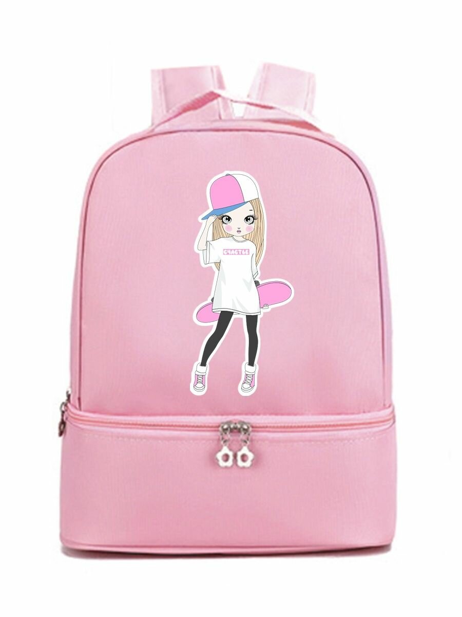 фото Детский дошкольный рюкзак с отделением для обуви