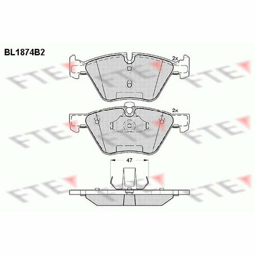 Колодки тормозные дисковые комплект BMW FTE BL1874B2 1 шт 5662₽