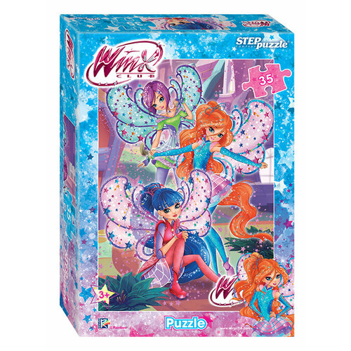 Детский пазл Winx, игра-головоломка паззл для детей, Step Puzzle, 35 деталей мозаики детский пазл shrek шрек игра головоломка паззл для детей step puzzle 60 деталей мозаики