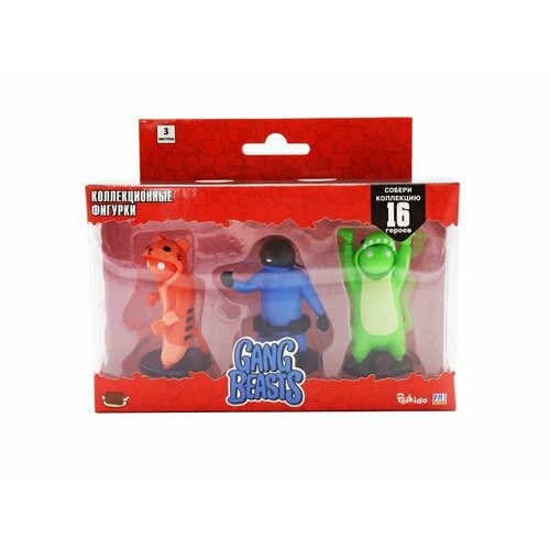 Набор фигурок PMI Gang Beasts Зеленый герой крокодил 3 шт 2298₽