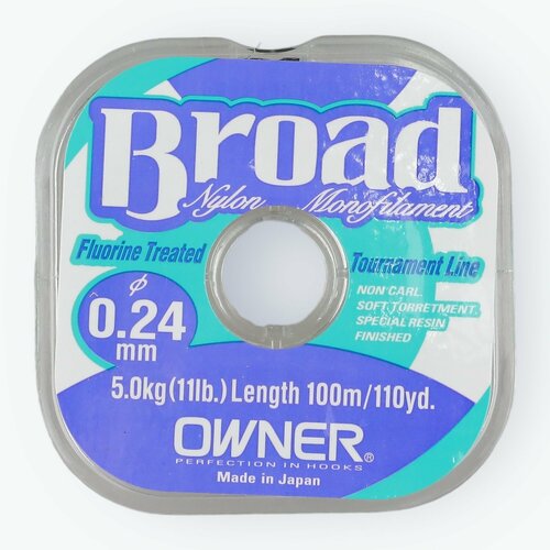 Леска OWNER BROAD 100 м - Диаметр 0,24мм - Разрывная нагрузка 5 кг