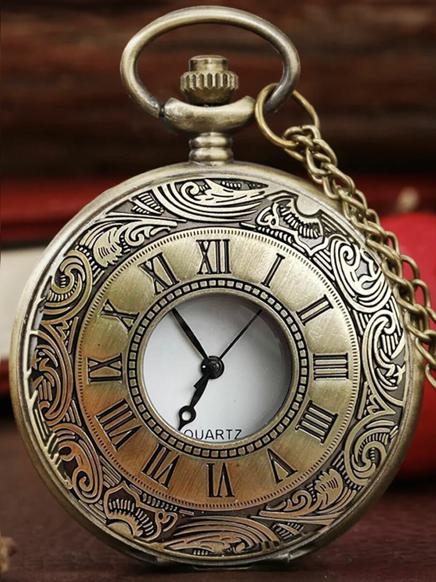 фото Комплект карманные часы на цепочке