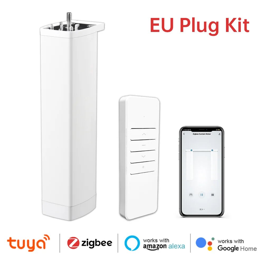Manhot Умный мотор для штор Zigbee, EU PLUG