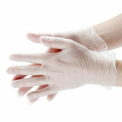 Перчатки виниловые (размер M) - 100 шт.