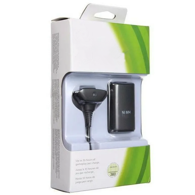 Кабель USB MyPads - зарядное устройство от сети для геймпада Microsoft Xbox 360 / 360S Slim / 360E / 360 Pro Wireless Controller + аккумуляторная.