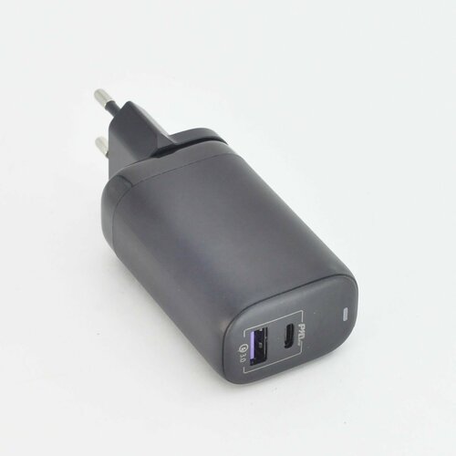 Быстрое зарядное устройство USB Type-C, USB-A для смартфона блок питания быстрая зарядка 65W для планшета, наушников, ноутбука