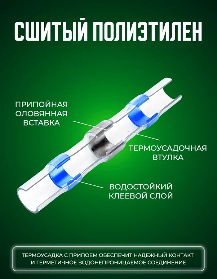 Набор клеевых термоусадочных трубок с припоем 250 штук — фото 1