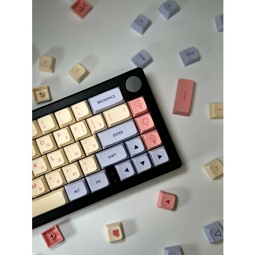 Набор кейкапов для механической клавиатуры (PBT, XDA). Зефир