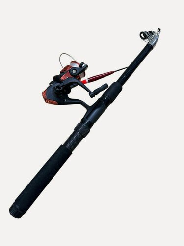 Изображение товара Спиннинг телескопический BoyaBY в сборе с катушкой, леской, поплавком и крючками, 450 см