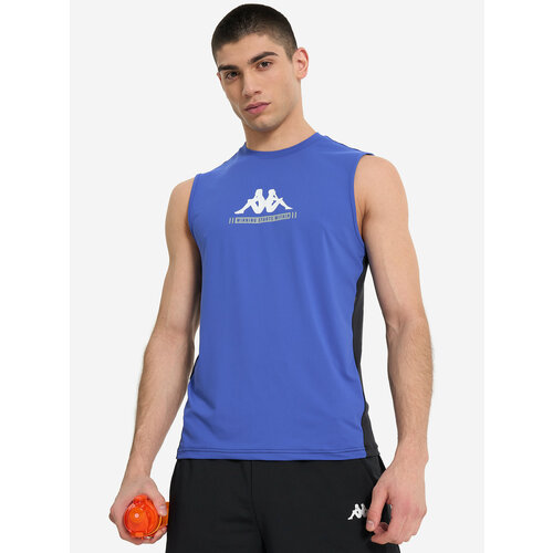 фото Майка спортивная kappa fitness men's tanks, размер 48, синий