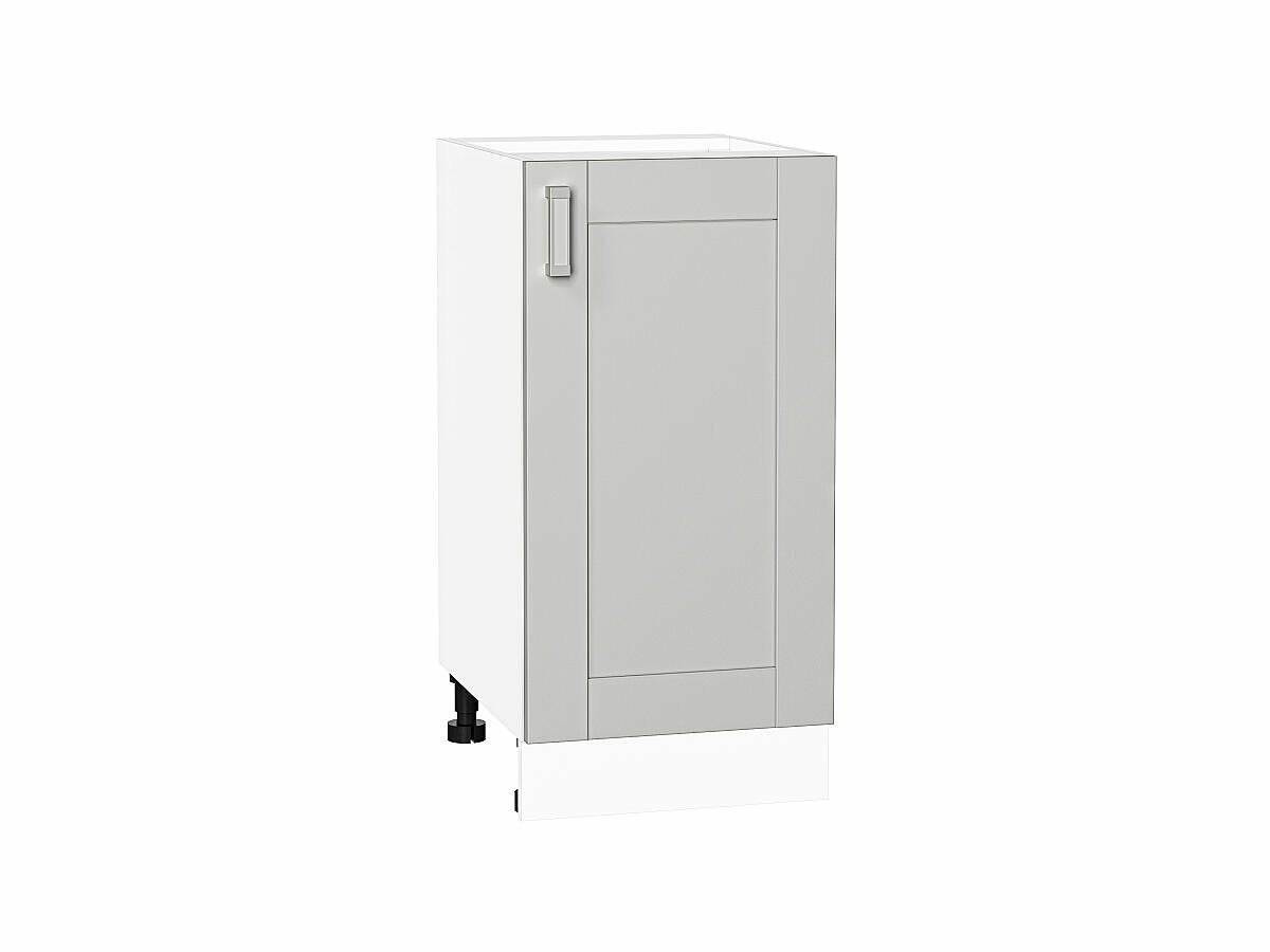 Шкаф нижний с 1-ой дверцей Лофт, цвет фасада Grey Silk, 816*400*480 (В*Ш*Г) мм