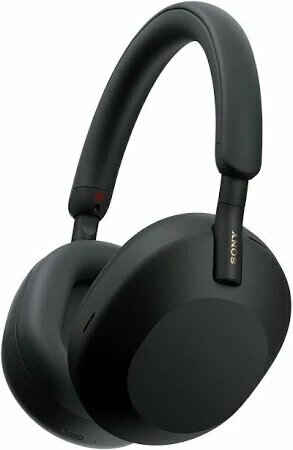 Гарнитура мониторные Sony WH-1000XM5 1.2м черный беспроводные bluetooth оголовье (WH-1000XM5/B)