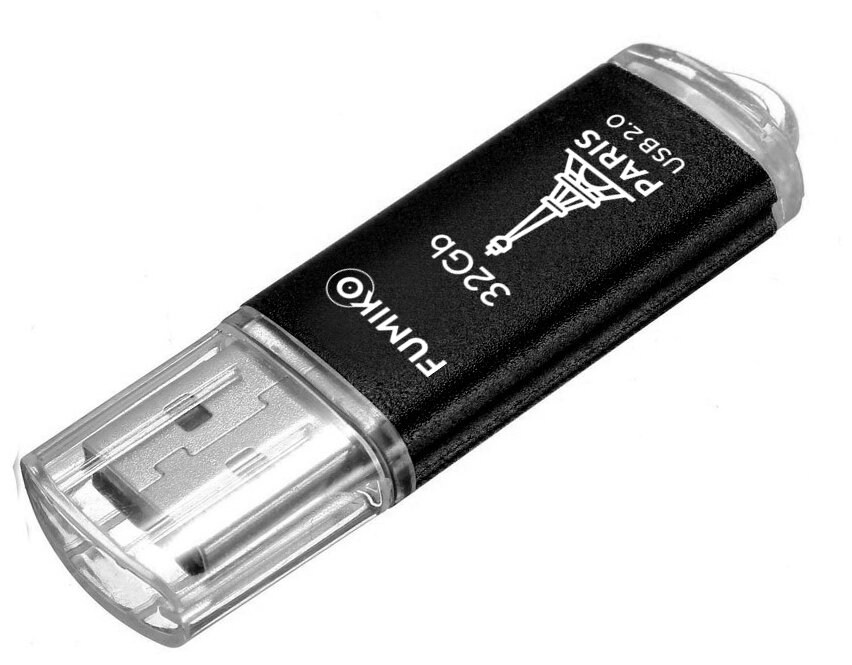 Флешка USB 2.0 32GB FUMIKO PARIS черная