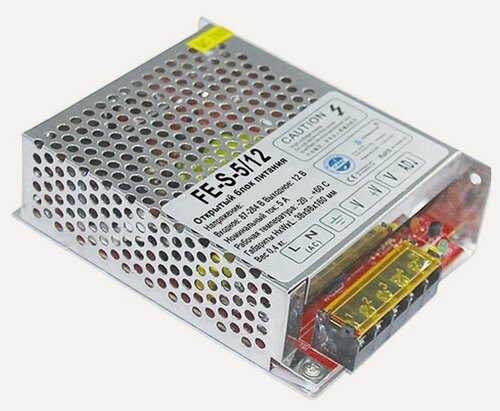 Изображение товара Блок питания Falcon Eye FE-S-5/12 (открытый, 12В, 5А)