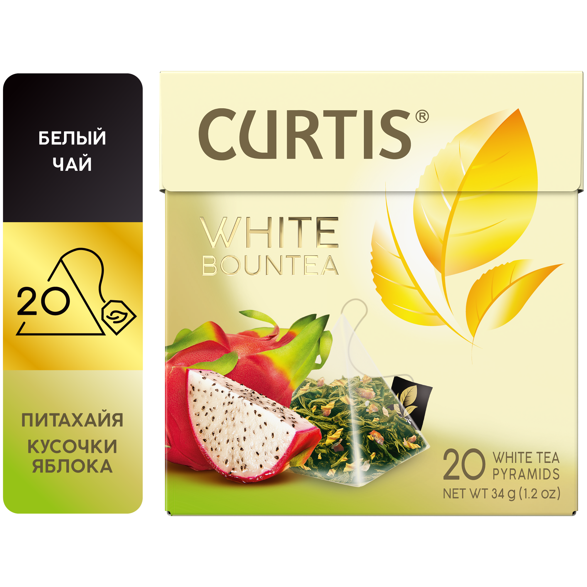 Чай белый Curtis White Bountea ароматизированный в пирамидках, 20х2.9 г - фото №1