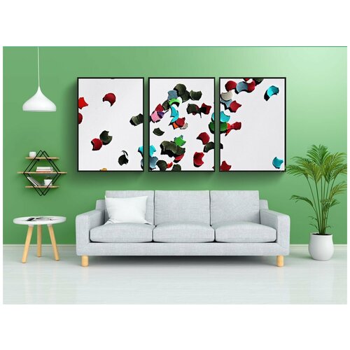 фото Набор модулных постеров для интерьера "конфетти, карнавал, партия" 60x90 см. в тубусе, без рамки lotsprints